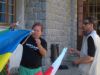 Installation des drapeaux sur le Batisco